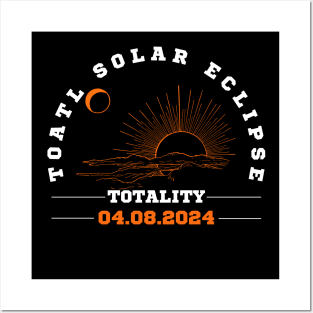 Total Solar Eclipse- Totality 04 08 2024 Posters and Art